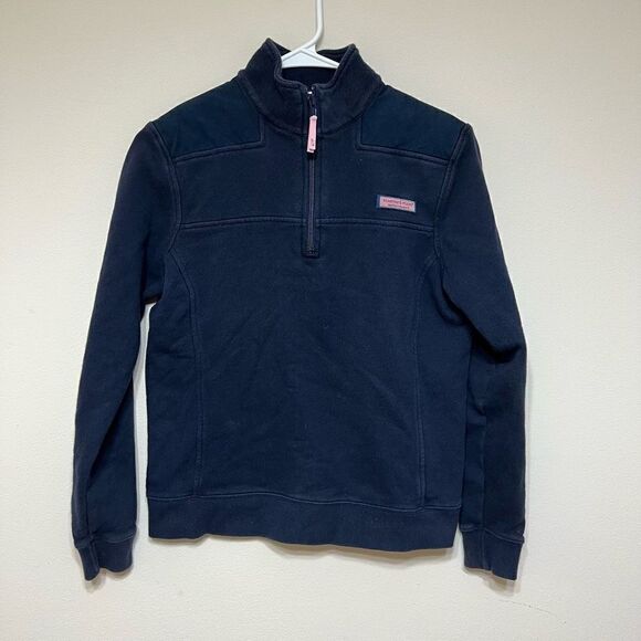 Vineyard Vines Navy Blue Quarter Zip Sweater Small Half Zip - Picture 1 of 10